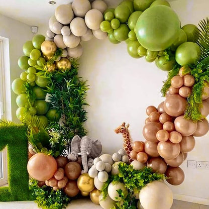 PartyWoo Sage Green Balloons 50pcs Olive Eucalyptus Dusty Green Boho Color | 12 - Image 7