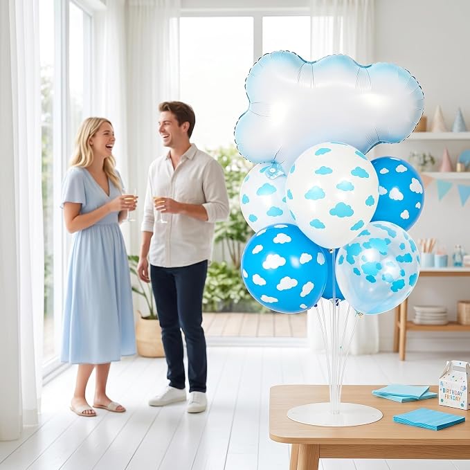 Cloud Party Balloons Stand Kit 2 Sets, Balloon Centerpieces - Image 5