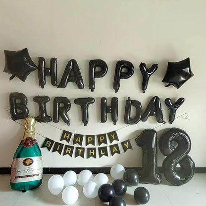 40 inch Black 8 Number Balloon Giant Foil Helium Balloons Black Large Digital - Image 5