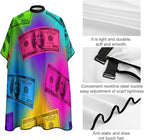 Men Women Adults Colorful Bill Dollars American Money Art Hair Cutting Cape, Lightweight Haircut Apron for Styling Hair Cut Hairdresser, Haircut Tools