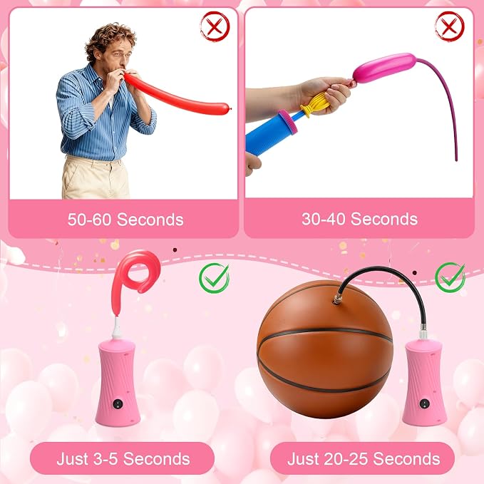 Ball Pump Balloon Pumps Electric, Balloon Pump Portable Long Animal Balloon Pump - Image 2