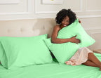 Sunflower Queen Pillowcases Set of 2, 100% Cotton Queen Size Pillow Cases 2, 20×30 inches Green Ash, Soft and Breathable