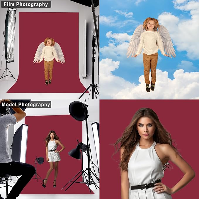 Burgundy Photography Backdrop for Photoshoot, 10x20 FT | Versatile Studio Photo - Image 3