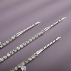 YERTTER Wedding Silver Rhinestone Head Chain With Clip Jewelry Forehead Tassel Fringe Headband Headpiece Crystal Chain Headband Hair Accessories for Women Brides Prom Costume(Silver 2)