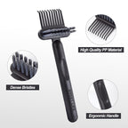 Boar Bristles Hair Brush for Women and Men, Detangling Hair Brush for Smoothing Massage Add Shine, Nylon&Boar Bristles Detangler brush for Hair Healthy (Cleaner-Black)
