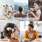 Kitsch U Shaped Hair Pins for Girls, Teens & Women | Hairpin Perfect for Updos, Ballet Buns & Wig Styling | Ideal Gifts for Women - 3 Inches & 2.5 Inches, Brown, 18Pcs