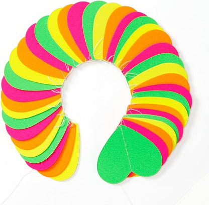UV Neon Party Decorations Valentines-Day Heart-Garland - 52ft Glow in The Dark - Image 3