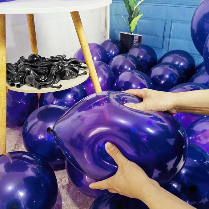 300 Pack Dark Purple Balloons 12 inch Dark Purple Latex Party Balloon Bulk - Image 3