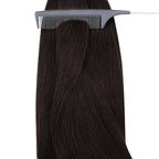 YoungSee Nano Ring Hair Extensions Dark Brown Nano Bead Hair Extensions Human Hair Darkest Brown Silky Nano-Linked Hair Extension Human Hair 18inch Nanos Hair Extension for Date 50s 50g