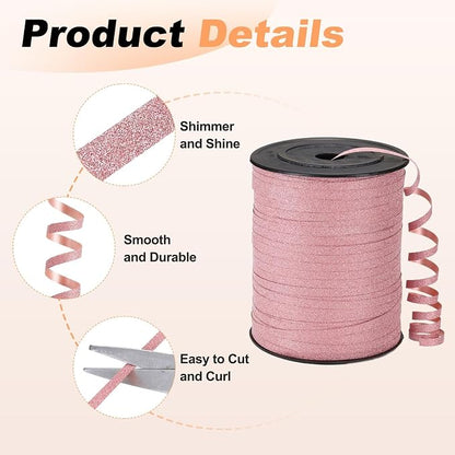 PATIKIL Glitter Curling Ribbon 500yds x 1/5" Plastic Balloon String Ribbon | - Image 3