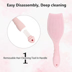 Hair Brush Set, Professional Styling Tools with Combs and Accessories, Pink, Gift Box Included (Pink Brush+Black Brush)