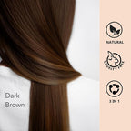 Dark Brown Hair Dye Shampoo 3 in 1, Natural Hair Color Dye for Men & Women, Shampoo Para Canas, Long-Lasting Effect for 100% Gray Hair Coverage Brown Hair Dye 16.9 Fl Oz (Dark brown)