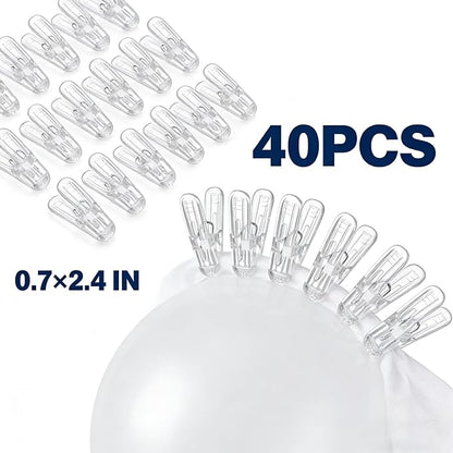 40 Pcs Clear Plastic Spring Clamps Backdrop Clips | Anti Slip Spring Clips 1.7 - Image 2