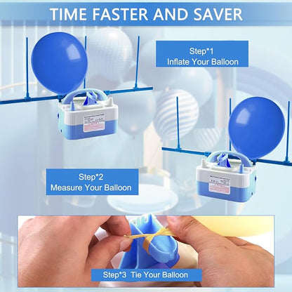 Balloon Pump Electric, 110V 600W Balloon Blower Inflator Dual Nozzle Air Pump - Image 3