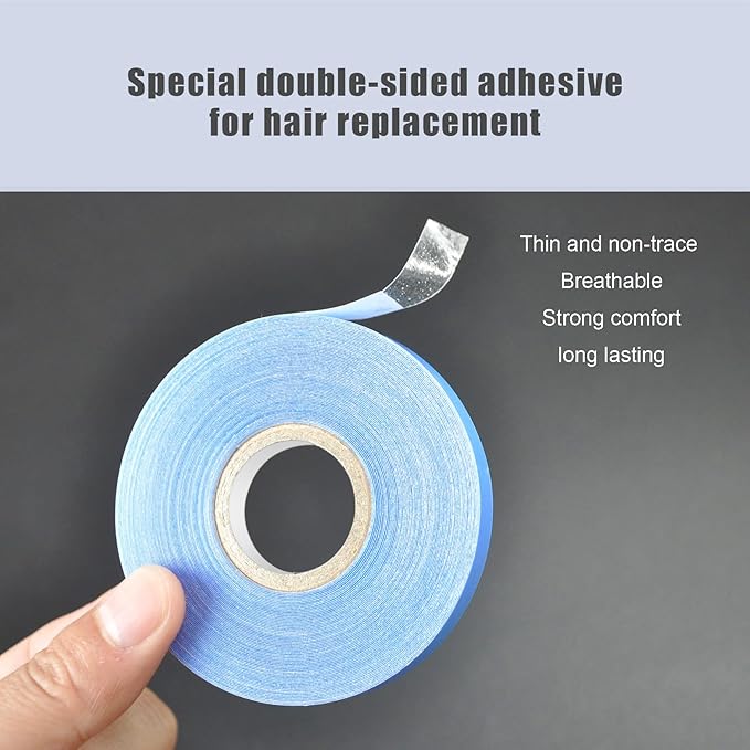 5/16"(0.8cm)*12Yards Lace Front Wig Tape Waterproof Strong Adhesive Double Sided Wigs Tape for Lace Wig Tape in Hair Extension Toupee Hairpieces