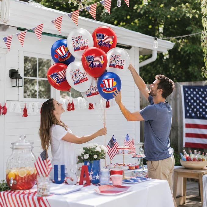 4th of July Balloons Decorations Set Red, Fourth of July Balloons - Image 5