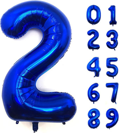 Lovoir 40 Inch Navy Blue Number 2 Balloon Large Size Jumbo Digit Mylar Foil by Lovoir