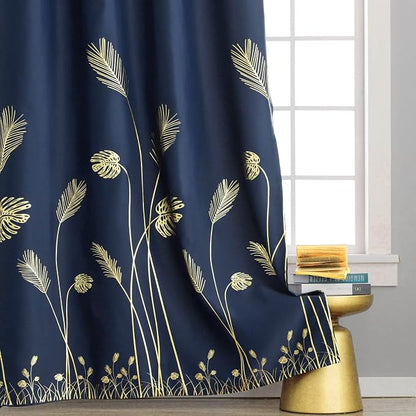 Navy Blue Blackout Curtains for Living Room 84 Inch Length 2 Panels Set - Image 7