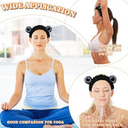 Jowmoy black Frog Eye Elastic Headband - Versatile for Spa, Skincare, Makeup, Face Wash, Fun Gift for Women (1 Pack)