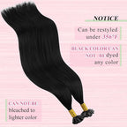 YoungSee U Tip Hair Extensions Black UTip Hair Extensions Human Hair Jet Black 18In Utip Keratin Hair Extension Remy Hair K-Tips Hair Extension Comfortable and Soft Hair for Daily 50s/50g