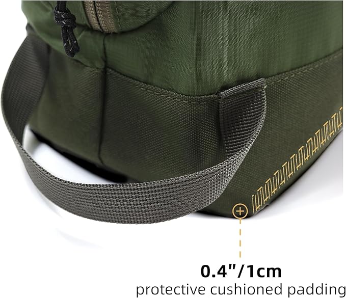 Travel Toiletry Bag 8L, Large Packing Cube with Waterproof TPU Wet/Dry Compartment (04 Forest Green)