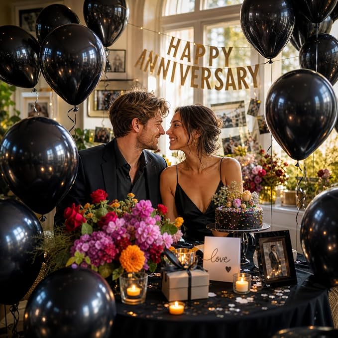 Black Latex Balloons - Image 4
