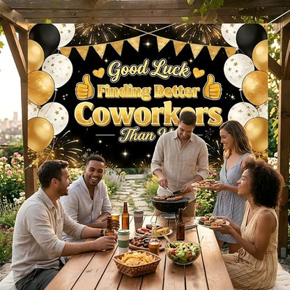 72x43 Inch Good Luck Finding Better Coworkers Than Us Backdrop Banner | - Image 6