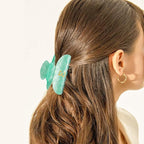 Personalized Hair Clips Hair Claws for Women - Elegant Hair Accessories for Women - Monogram Hair Claw Birthday Gifts for Her Wedding Bridesmaid Friend Sister Teacher Wife Grandma - Green,E