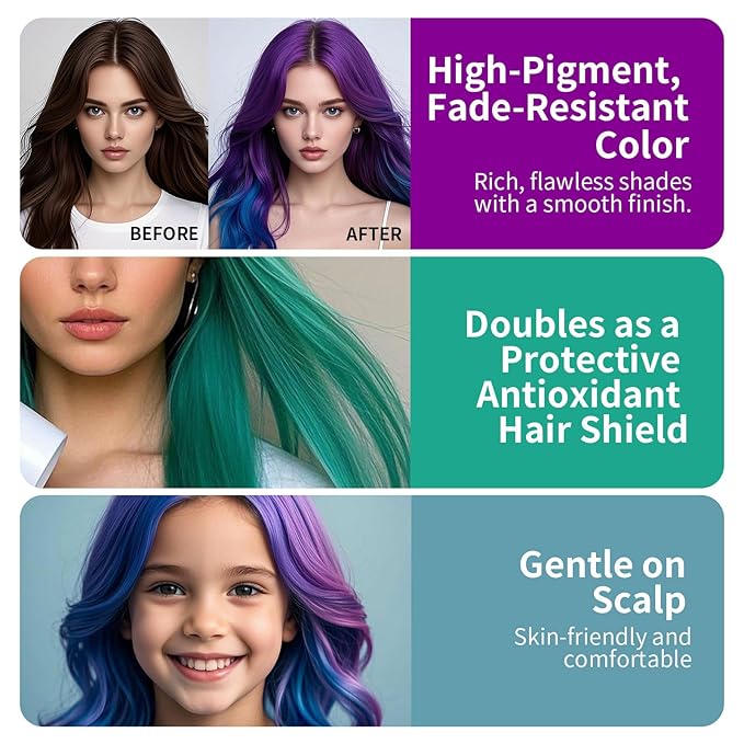 Temporary Hair Color Gel, Red Hair Dye Color Gel Washable Natural Instant Hair Color Wax for DIY Hairstyle for Kids Men Women(Color #70)
