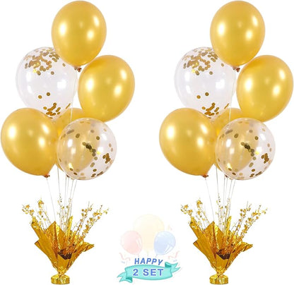 2 Set Gold Birthday Centerpieces by Suppromo