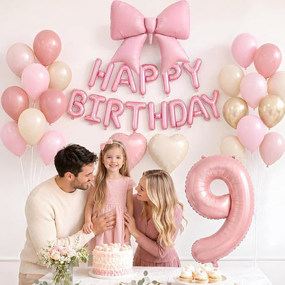 Dusty Pink Number 9 Balloon, 9th Birthday Decorations - Image 6