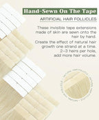 SURNEL Injected Tape in Hair Extensions Human Hair 22 Inch Platinum Blonde Upgraded Seamless Remy Invisible Tape in Extensions 20 Pcs 50g(#60,22)