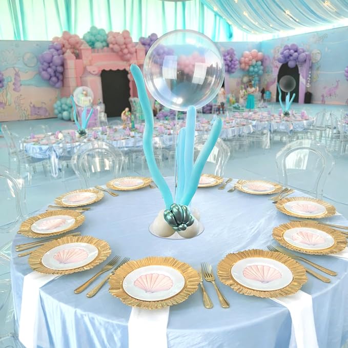 Civaner 52 Pcs Under The Sea Party Decorations 4 Sets Mermaid Table Centerpiece - Image 7