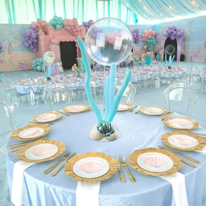 Civaner 52 Pcs Under The Sea Party Decorations 4 Sets Mermaid Table Centerpiece - Image 7