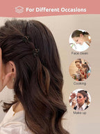 24 Small Hair Clips for Women Girls - Non-Slip Grip&Tangle-Free,Durable Plastic Mini Claw Clips (Tortoise & Black) for Thin/Medium Hair