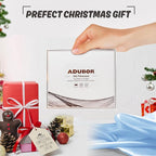Adubor 100% Mulberry Silk Pillowcase for Hair and Skin with Hidden Zipper, Both Side 23 Momme Silk, 900 Thread Count (20x26inch, Standard Size, Sky Blue, 1pc)