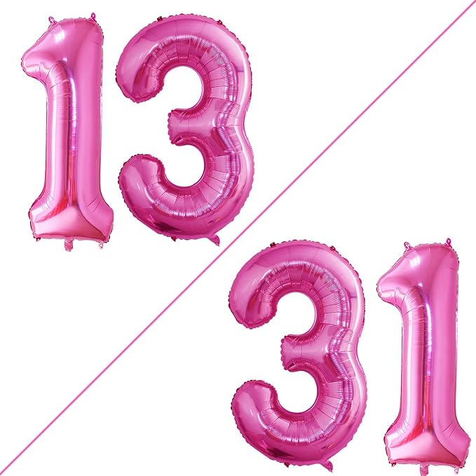 Number 13 Balloons for 13th Birthday Sweet 13 Party Decorations, 42 Inch Jumbo by GOER