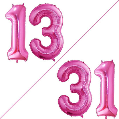 Number 13 Balloons for 13th Birthday Sweet 13 Party Decorations, 42 Inch Jumbo by GOER