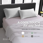Beckham Hotel Collection Cooling Pillowcases for Hot Sleepers, King Size Set of 2, Cool Bedding, Envelope Closure, Silky Soft, Breathable, Moisture-Wicking, White