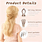 3Pcs Prestige French Hair Pins for Women,Elegant Hair Clips for Thin or Thick Hair,New Hair Accessories - Serrated Anti-Slip Design (Muticolor B)