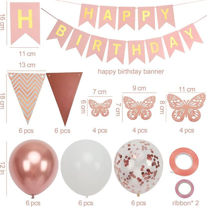 Rose Gold Birthday Decoration - Image 3