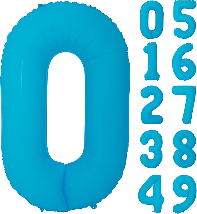 40 in Blue Number Balloon 0 Blue Fluorescent Birthday balloon Number 0 | Helium by Exquisitehighqualitypartydecorationstomeetyoureveryneed%EF%BC%81