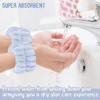 Face Wash Set - Microfiber Wristbands & Headband for Spa-Like Facial Cleansing
