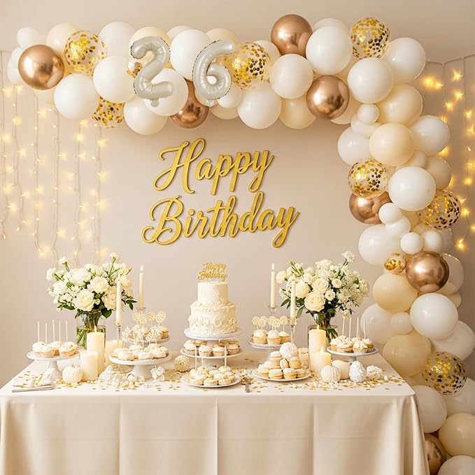 TONIFUL 20 Pcs Number Balloon 2 Set 16 Inch Caramel 0-9 Numbers Balloons | - Image 6