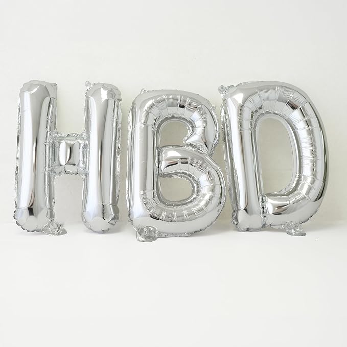 52 Pcs 16 Inch Silver Letter Foil Balloons, 2 Sets of A-Z, Mylar Metallic - Image 4