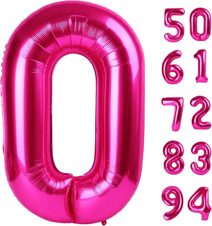 Hot Pink 0 Balloon by IWERP