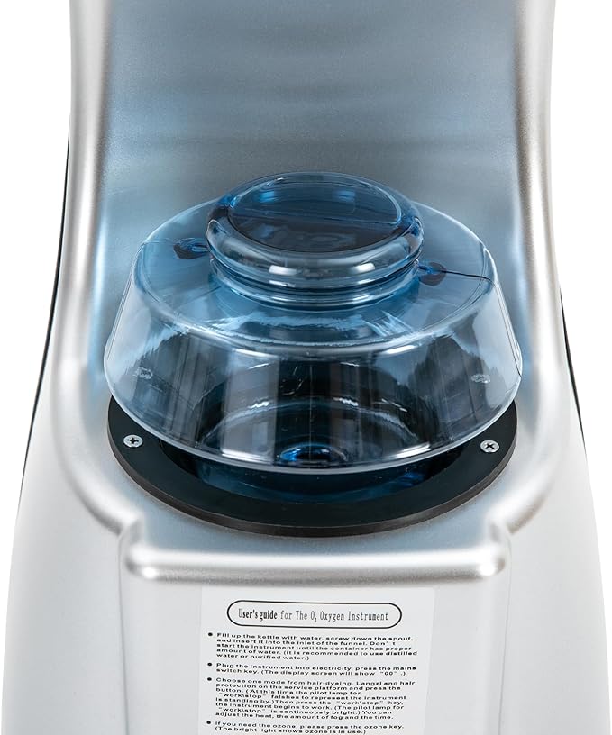 Steamer for Hair Salon,Ozone Micro Mist Hair Steamer, 650W Hair Salon Professional Ozone Hair Steamer Free Standing Color Processor with Dual Caps,Rolling Base for Deep Hair Care Repair, Hair Styling