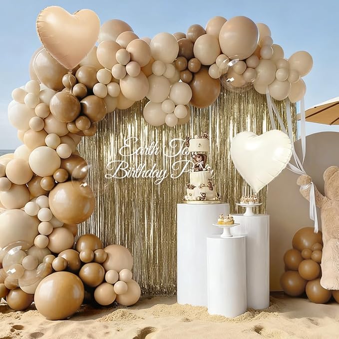 Boho Neutral Brown Balloon Garland Arch Kit - Image 7