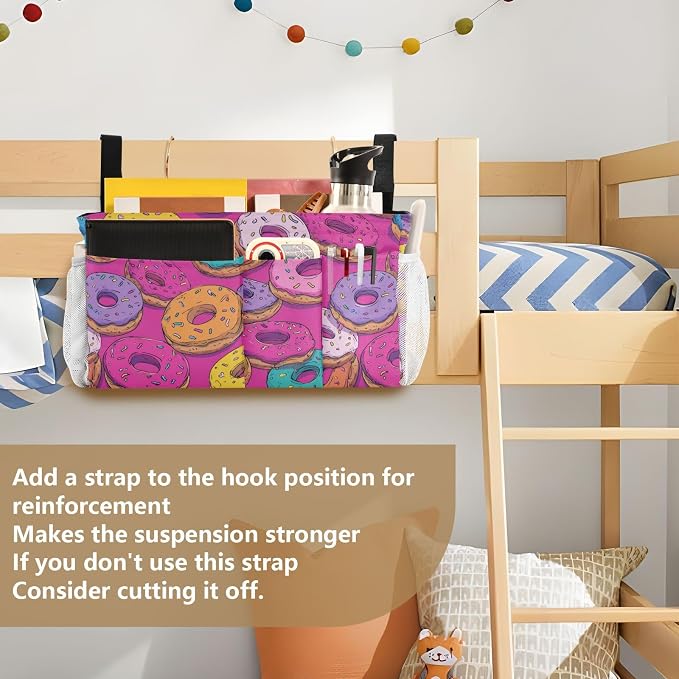 Bedside Caddy Hanging Bunk Bed Caddy Bed Organizer Hanging Pocket - Image 6
