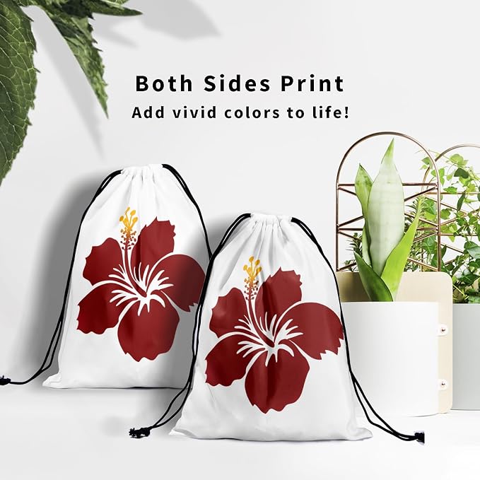 Hibiscus Flower Drawstring Grip Bags - Image 7